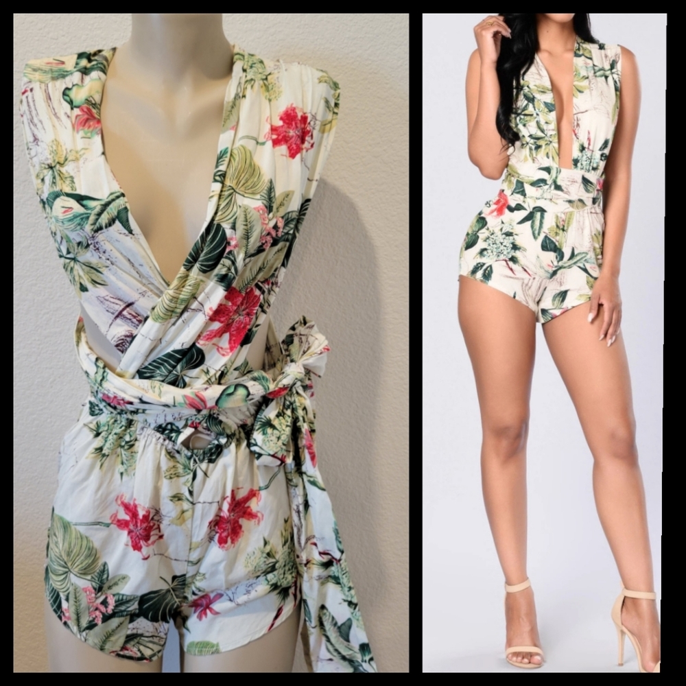 🆕️Fashion Nova welcome to the jungle romper